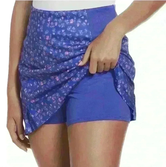GRAND SLAM  | Women's Blue/Pink Golf Pleated Skort - Picture 3 of 8